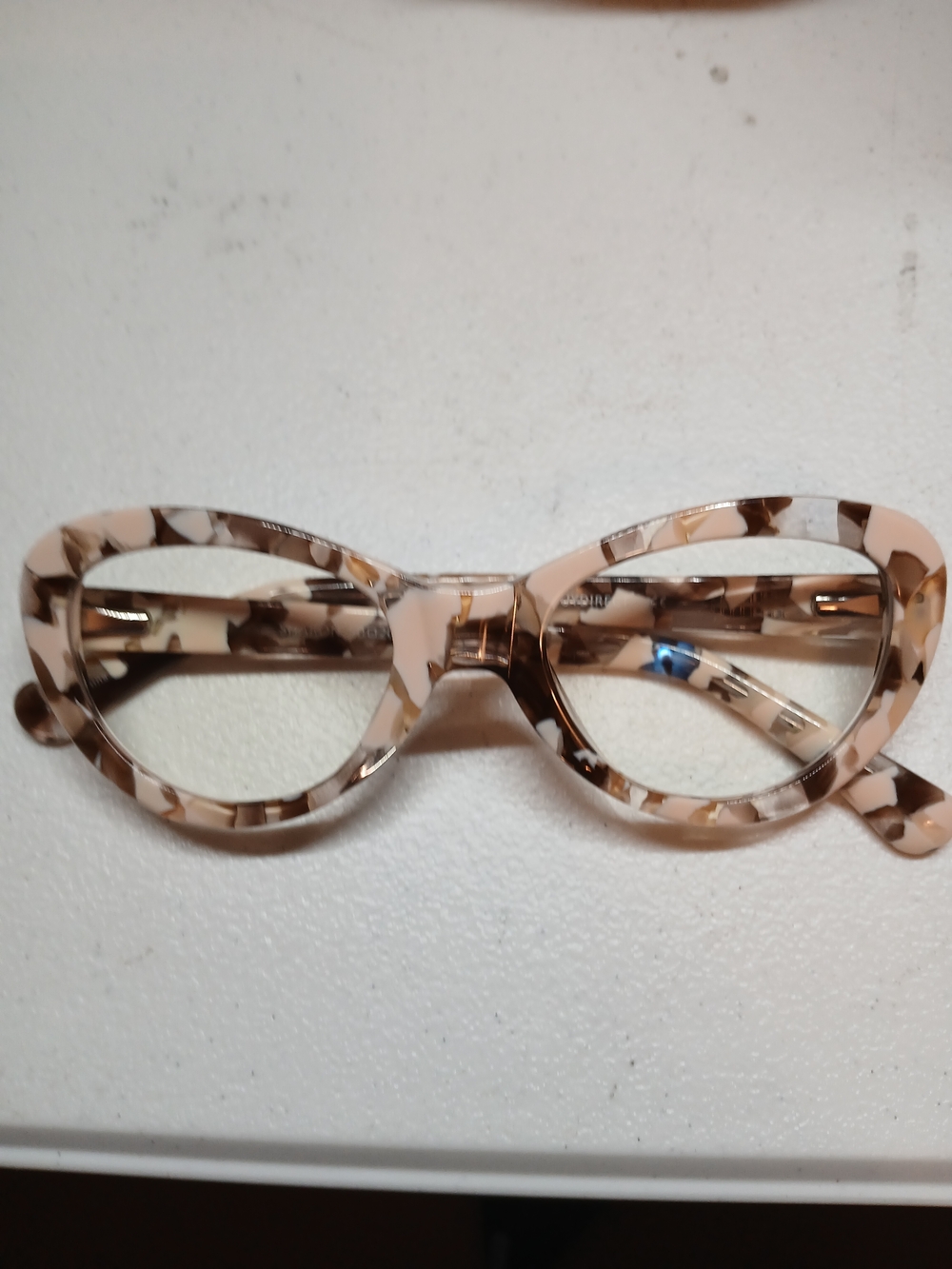 Cat-Eye Tortoiseshell Women’s Fashion Glasses - Beige Brown